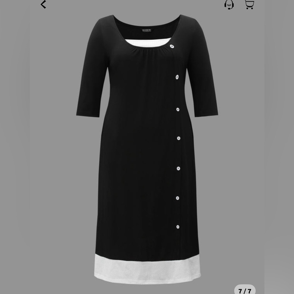 BloomChic Elegant Black and White Maxi Dress